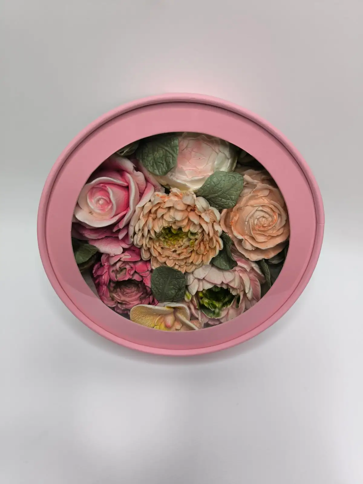 Зефир в круглой коробке с окошком, 16 см фото 3